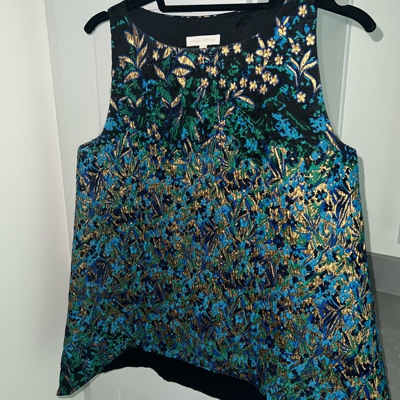 ANN MASHBURN unique brocade flared hem top-PERFECT CONDITION - Picture 4 of 9